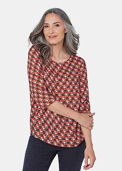GOLDNER Schlupfbluse Bluse 3/4-Arm mit grafischem günstig online kaufen