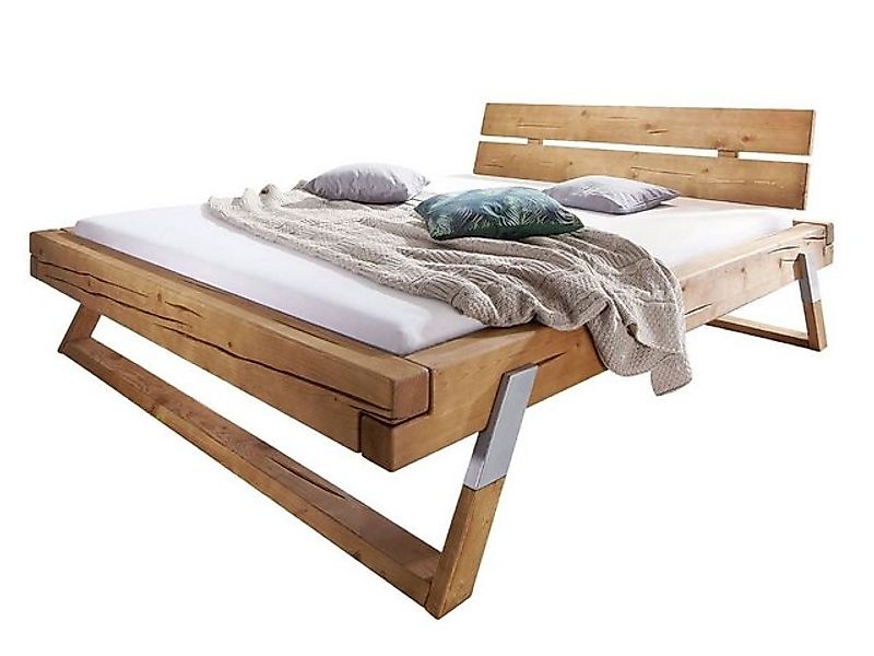 Casamia Massivholzbett Balkenbett Doppelbett Massivholz Casaletto 140/160/1 günstig online kaufen