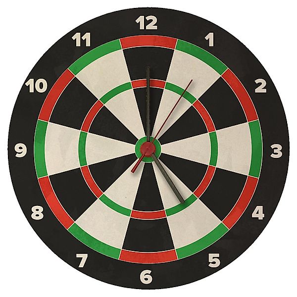 speecheese Wanduhr Dartscheibe Wanduhr aus MDF günstig online kaufen