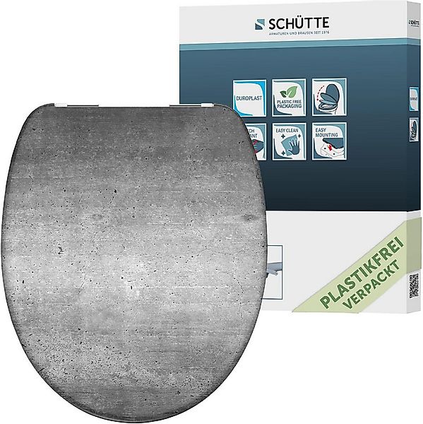 Schütte WC-Sitz Industrial Grey, Duroplast, mit Absenkautomatik günstig online kaufen