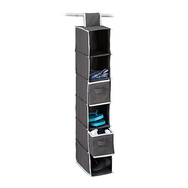 relaxdays Hängeregal für Kleiderschrank, Anthrazit günstig online kaufen