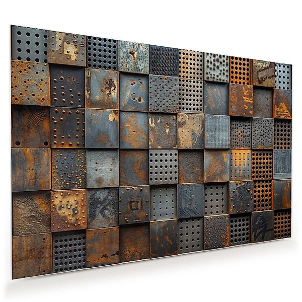 Primedeco Glasbild Wandbild Gelochte Metallplatten mit günstig online kaufen
