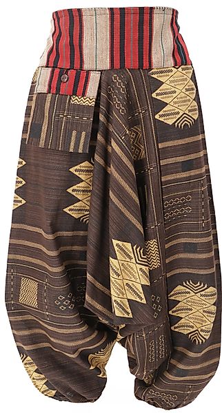 Guru-Shop Relaxhose Haremshose mit breitem gewebtem günstig online kaufen