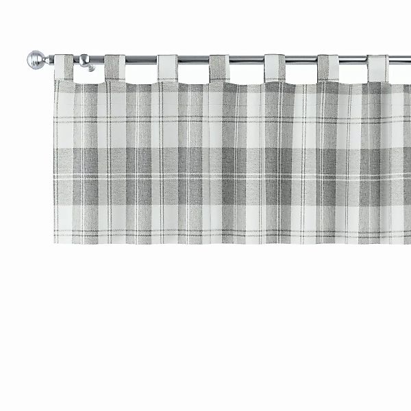 Kurzgardine mit Schlaufen, weiß-grau , 390 x 40 cm, Edinburgh (115-79) günstig online kaufen