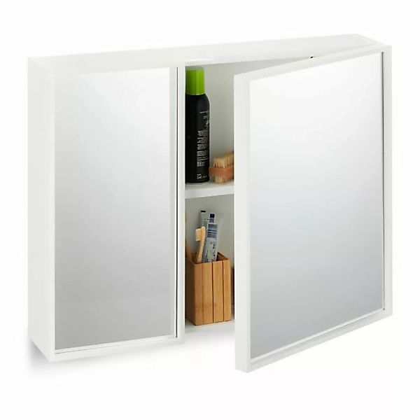 relaxdays Badezimmerspiegelschrank Spiegelschrank 2-türig günstig online kaufen