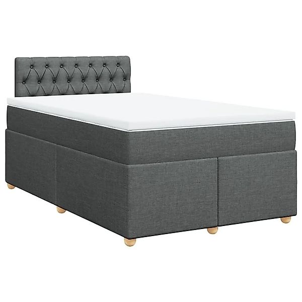 vidaXL Boxspringbett mit Matratze Dunkelgrau 120x190 cm Stoff 3288927 günstig online kaufen