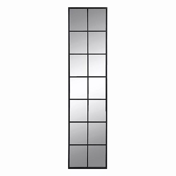 Wandspiegel 40 X 2,5 X 170 Cm Kristall Schwarz Metall Fenster günstig online kaufen
