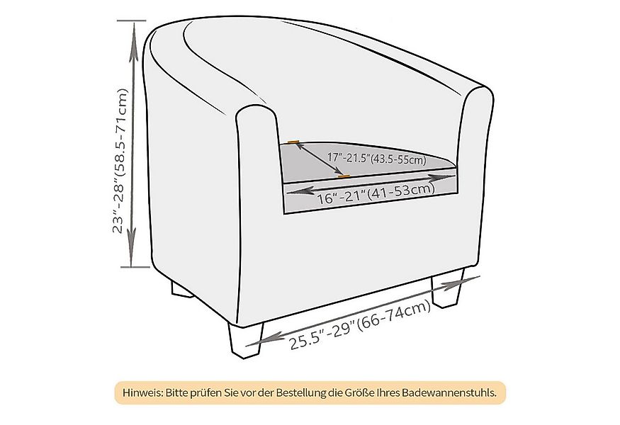 Refttenw Sofabezug 1-Sitzer 360° All-Inclusive Einteiliger Stuhlbezug Stret günstig online kaufen
