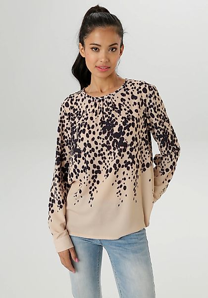 Aniston SELECTED Schlupfbluse mit stilvollem Allover-Tropfenprint günstig online kaufen