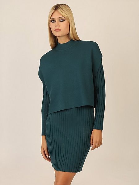 Apart Strickkleid aus Rippenstrickkleid und ärmellosem Pullunder günstig online kaufen