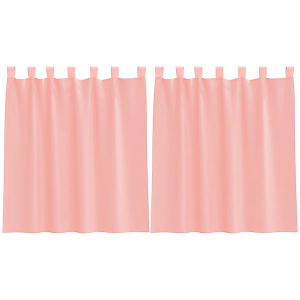 vidaXL Voile Vorhänge mit Schlaufen 2 Stk Rosa 140x140 cm 4102286 günstig online kaufen