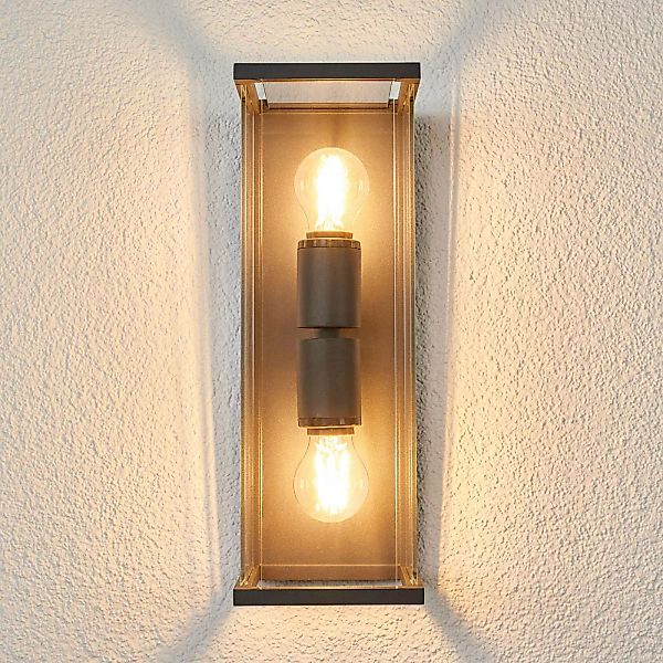 Gläserne Außenwandlampe Annalea günstig online kaufen