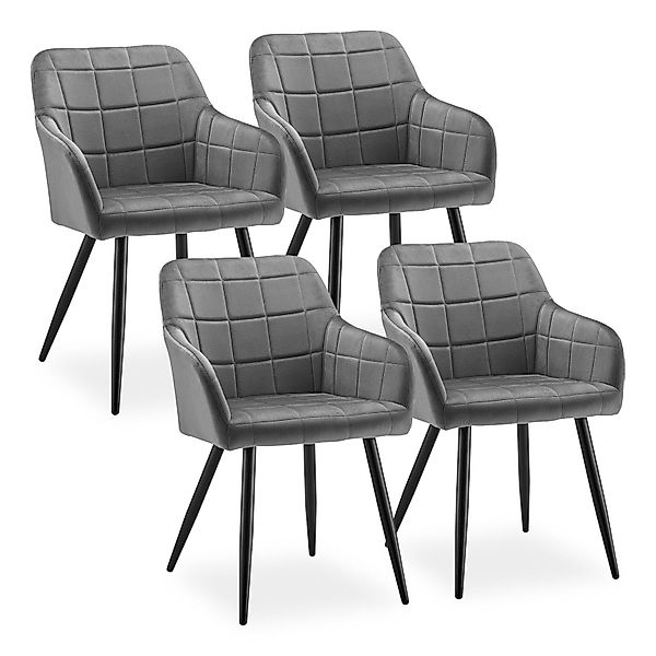 Ofcasa Esszimmerstuhl Polsterstühle (4er Set), Samt günstig online kaufen