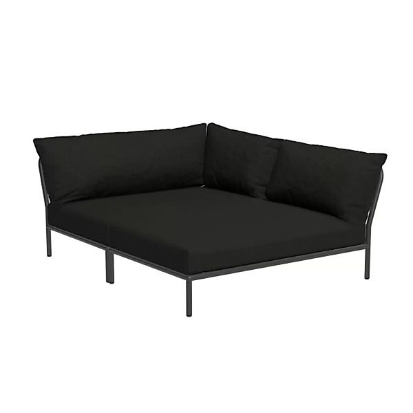 LEVEL2 Outdoor Eck-Sofa Lounge-Modul 5 Kohle Dunkelgrau Rechts günstig online kaufen