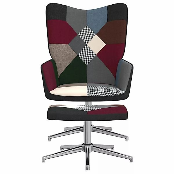 Relaxsessel Mit Hocker Patchwork Stoff günstig online kaufen