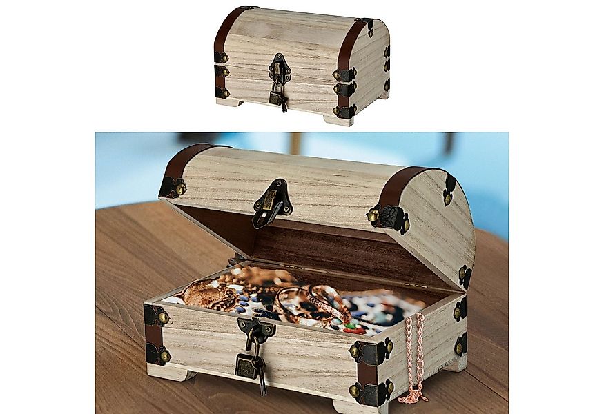 CEPEWA Truhe Holztruhe Truhe Aufbewahrung Schatztruhe Holz günstig online kaufen