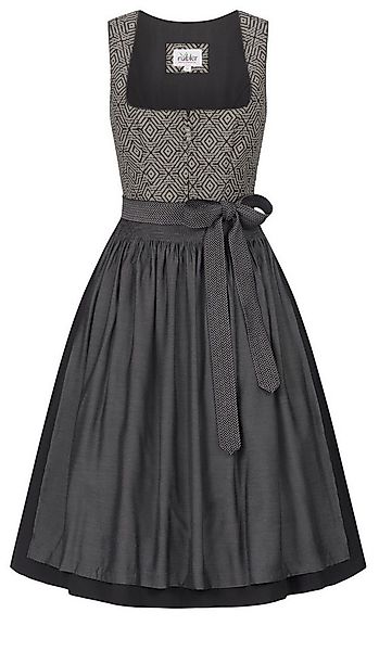 Nübler Trachtenkleid Midi Dirndl Grace in Schwarz von Nübler günstig online kaufen