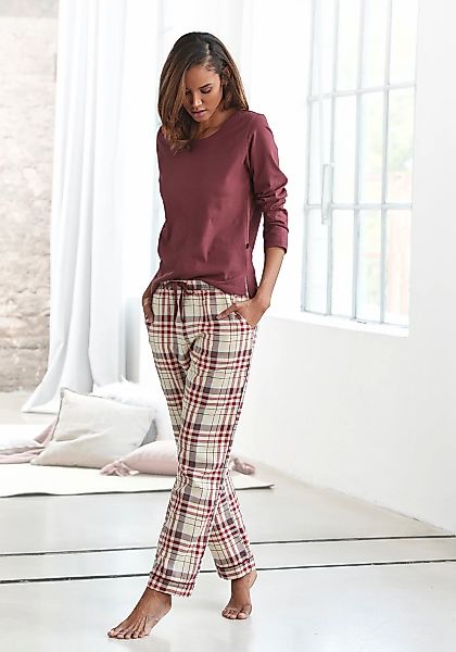 H.I.S Pyjama 2-teilig, 2 mit karierter Schlafhose günstig online kaufen