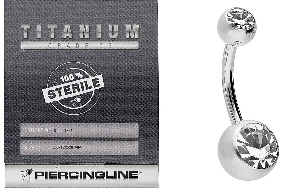 PIERCINGLINE Bauchnabelpiercing Sterilisiertes Titan Bananabell ZWEI günstig online kaufen