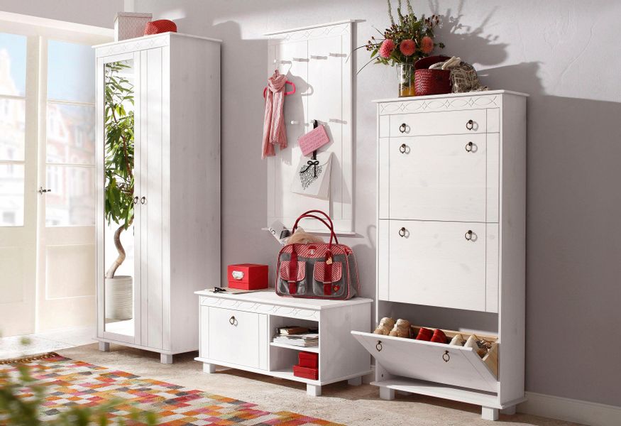 Home affaire Garderobenpaneel "Indra" aus massiver Kiefer, FSC, 8 Haken, de günstig online kaufen