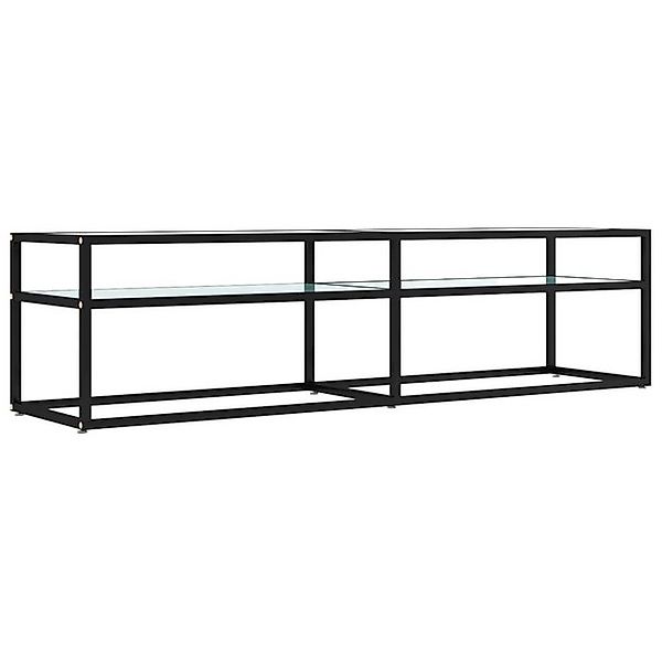 furnicato TV-Schrank Weiß Marmor-Optik 160x40x40,5 cm Hartglas (1-St) günstig online kaufen