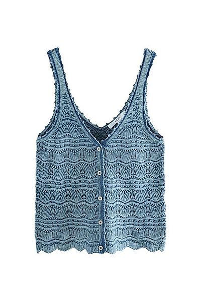 Next Trägertop Tanktop mit Knöpfen und Häkeldetail aus Baumwolle (1-tlg) günstig online kaufen