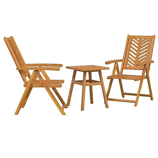 vidaXL Garten Bistro Set 3-Tlg Braun Akazie Massivholz 3154120 günstig online kaufen