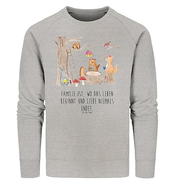 Mr. & Mrs. Panda Longpullover Waldtiere Picknick Größe XXL - Heather Grey - günstig online kaufen
