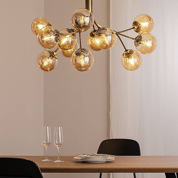 Deckenlampe AV-4286-12E, antikgold Ø 80 cm 12-flammig günstig online kaufen