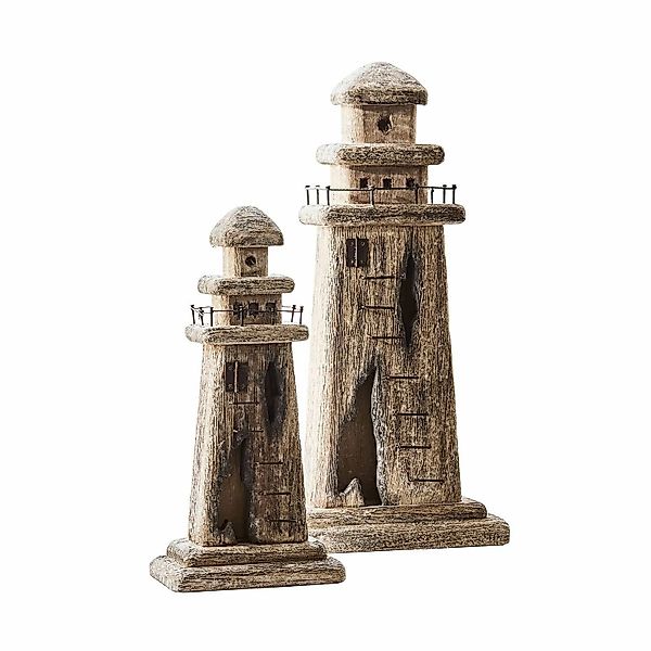 Mirabeau Dekoobjekt Deko-Leuchtturm 2er Set Bourgneuf günstig online kaufen