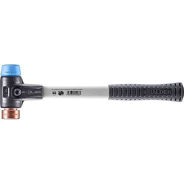 Halder Simplex Schonhammer Ø 30 mm TPE-soft Blau   Kupfer mit Verstärktem T günstig online kaufen