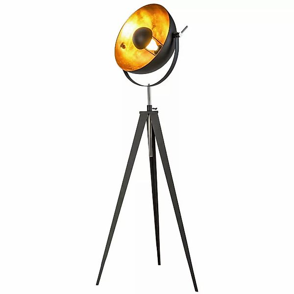 GLOBO Stehleuchte BOWY 40150145X gold schwarz Metall H/D: ca. 168x63,5 cm 1 günstig online kaufen