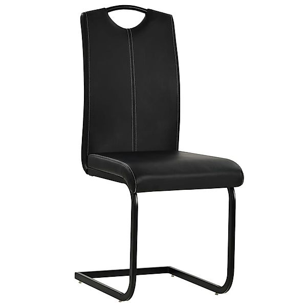 vidaXL Esszimmerstuhl Freischwinger 6 Stk. Schwarz günstig online kaufen