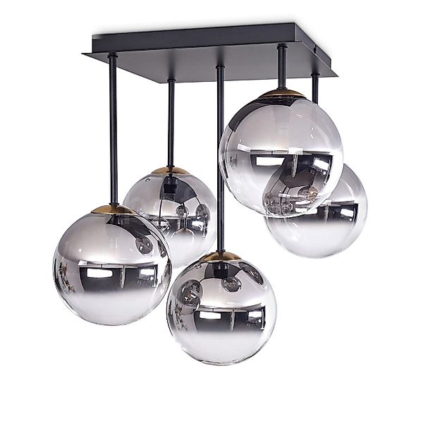 hofstein Deckenleuchte Deckenlampe aus Metall/Glas in günstig online kaufen