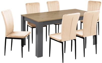 Home affaire Essgruppe "Bergamo Tisch Stühle Speisezimmer Bestseller" Set, günstig online kaufen