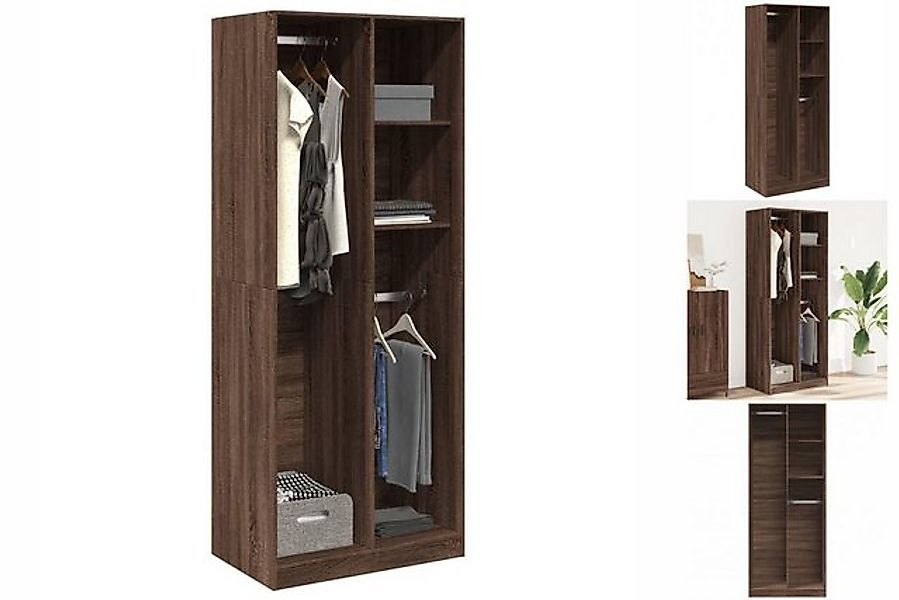 vidaXL Kleiderschrank Kleiderschrank Braun Eichen-Optik 80x50x200 cm Spanpl günstig online kaufen