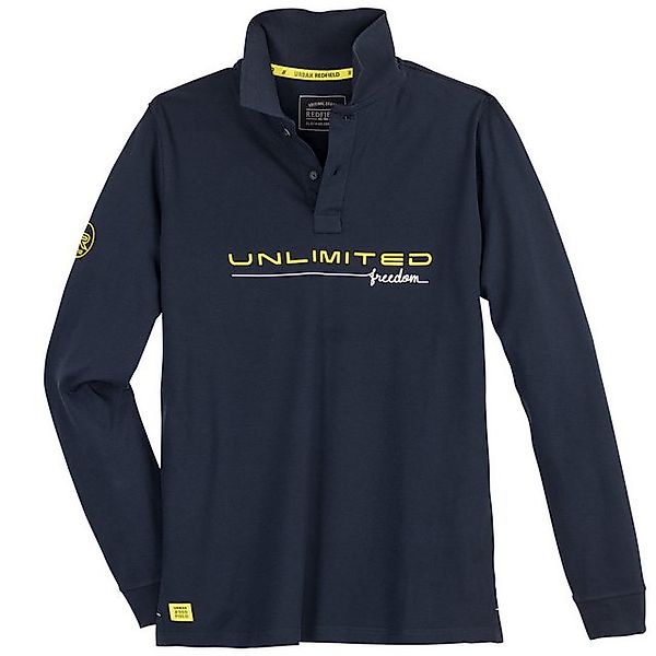 redfield Langarm-Poloshirt Redfield XXL Langarm-Poloshirt UNLIMITED navy günstig online kaufen