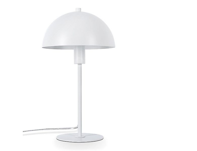 hofstein Tischleuchte moderne Nachttischlampe aus Metall in Weiß, ohne Leuc günstig online kaufen