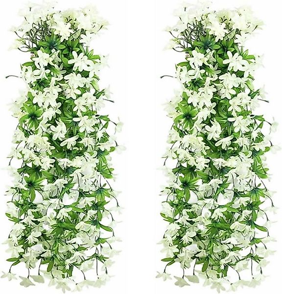 Kunstblume 2 Stück Kunstblumen Hängend Petunie Seidenblumen Künstliche Petu günstig online kaufen