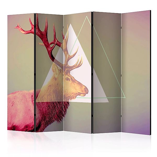 5-teiliges Paravent - Deer (graphic Pattern) Ii [room Dividers] günstig online kaufen