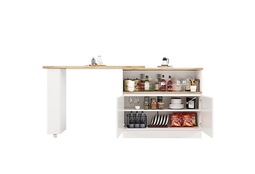 i@home Sideboard Um 360° drehbare Essbar (Hauptkörper 90 x 45 x 100 cm) (Bi günstig online kaufen