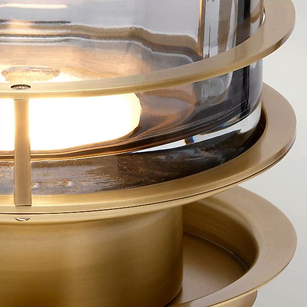Tischlampe Arno, rauchglas/altmessing günstig online kaufen