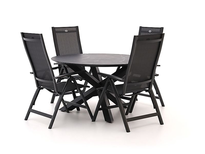 Hartman Troy/Lodola ø 130 cm Gartenmöbel-Set 5-teilig verstellbar günstig online kaufen