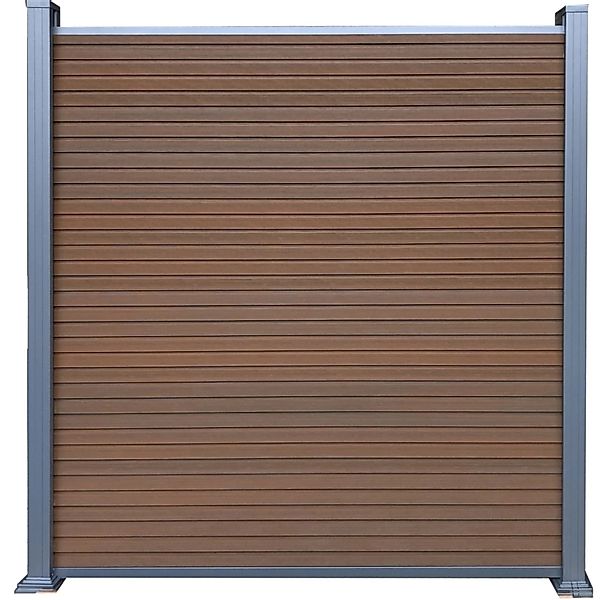 T & J Zaunlamellen-Set Waren ca. 175 cm x 180 cm Teak günstig online kaufen