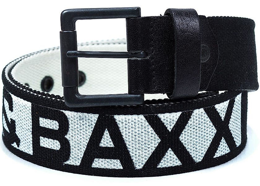 Cipo & Baxx Stoffgürtel Casual Gürtel-schwarz Schrift-weiß C-2133 100cm x 4 günstig online kaufen
