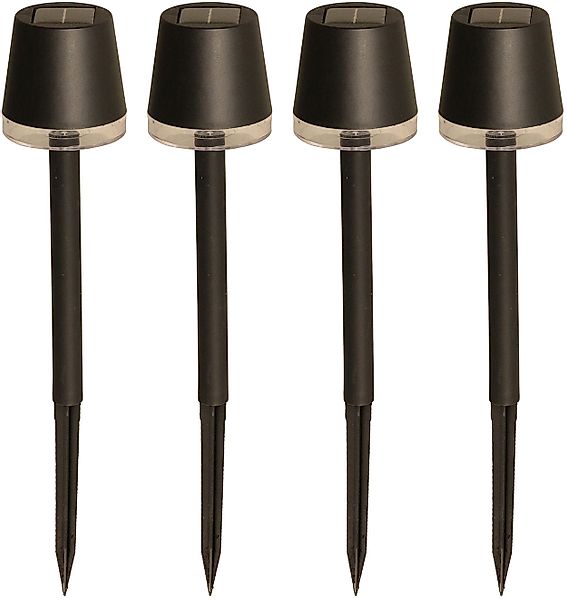 LUXFORM Gartenleuchte »Solar-Gartenlampe - Cala d'Or - 4 Stück«, Leuchtmitt günstig online kaufen