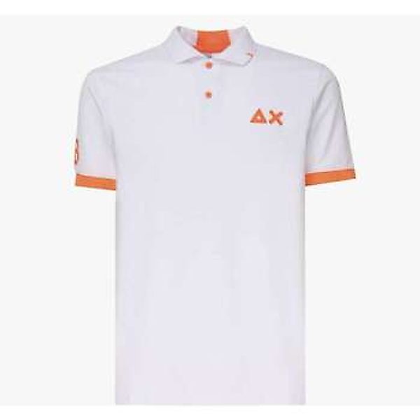 Sun68 Poloshirt Logo Fluo Navy  - Größe M günstig online kaufen