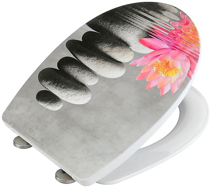 WENKO WC-Sitz »Water Lily mit Relief«, (1 St.), Thermoplast günstig online kaufen