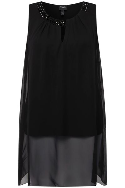 Ulla Popken Tunika Longtunika Ziersteine A-Linie günstig online kaufen