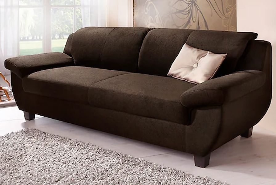 Home affaire 3-Sitzer "Yesterday", Microfaser MELROSE, mocca günstig online kaufen